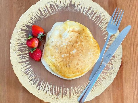 感動のふわもちっ♪豆腐とバナナ入り米粉のパンケーキ